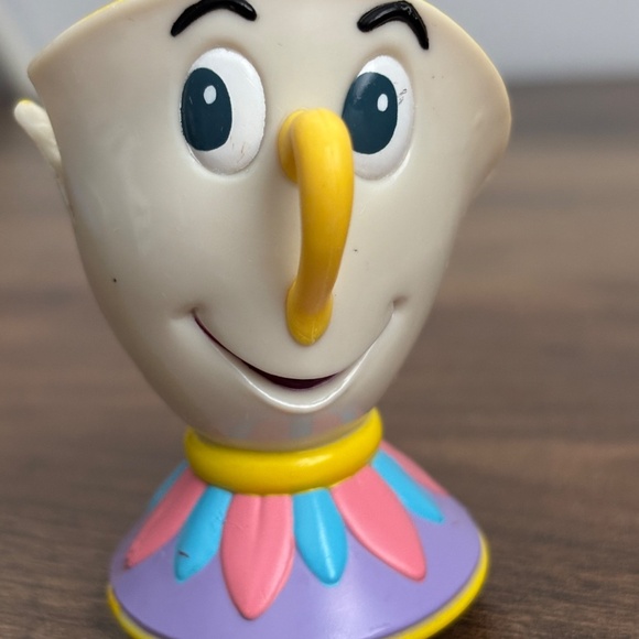 Disney Beauty And The Beast CHIP Tea Cup Burger King PULL BACK Figure Toy Wheels - Picture 3 of 7
